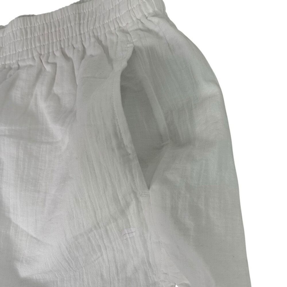 Fabletics Large Cotton Voile High Waisted White Short - Picture 6 of 9